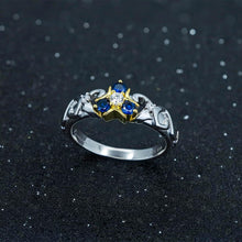 Load image into Gallery viewer, Zelda Ring Inspired by Zora's Sapphire &amp; The King of Red Lions