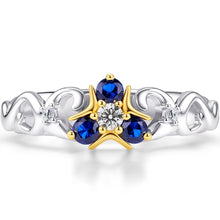 Load image into Gallery viewer, Zelda Ring Inspired by Zora's Sapphire &amp; The King of Red Lions