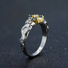 Load image into Gallery viewer, Zelda TOTK Zora's Sapphire Engagement Ring