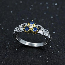 Load image into Gallery viewer, Zelda TOTK Zora's Sapphire Engagement Ring