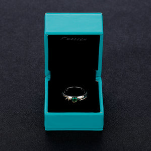 Zelda Kokiri's Emerald Sheikah Slate Sterling 925 Silver Ring