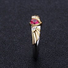 Load image into Gallery viewer, Zelda Goron&#39;s Ruby Hylian Shield Sterling 925 Silver Ring