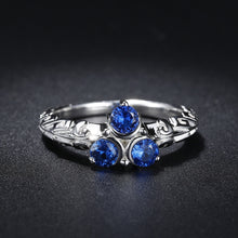 Load image into Gallery viewer, Zelda Zora&#39;s Sapphire Rhodium Plated Sterling 925 Silver Ring