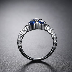 Zelda Zora's Sapphire Rhodium Plated Sterling 925 Silver Ring