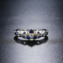 Load image into Gallery viewer, Zelda Zora&#39;s Sapphire King of Red Lions Sterling 925 Silver Ring