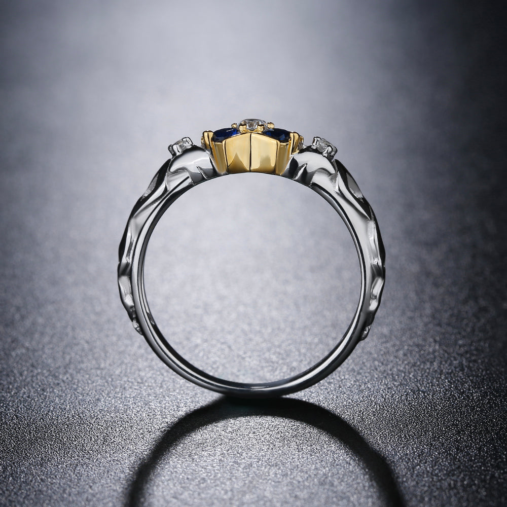 Zelda Zora's Sapphire King of Red Lions Sterling 925 Silver Ring ...
